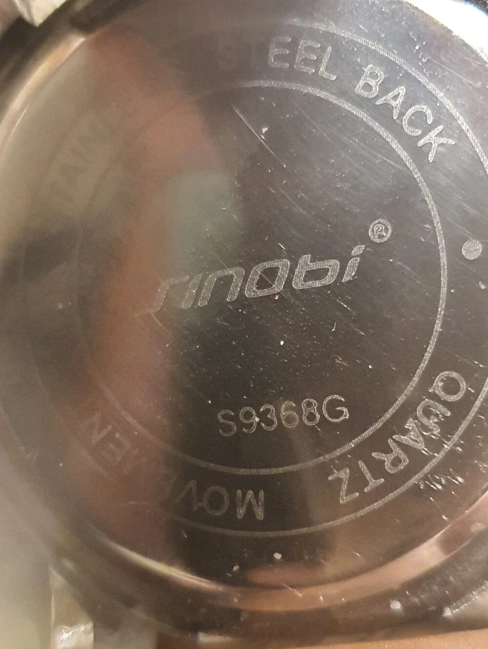 10/$20 Sinobi Silver/Leather Analog/Digital Alarm Chrono Men's Watch